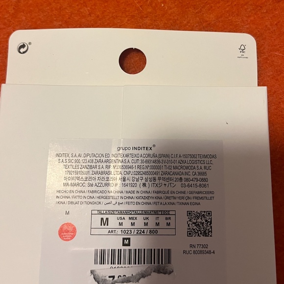 Zara silver black silk blend floral brooch NWT - Picture 6 of 6